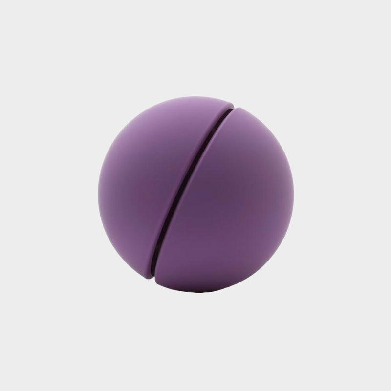 Runde Design-Spardose in violett
